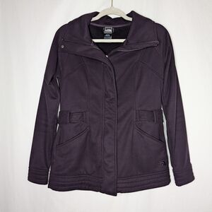 The North Face Womens Purple Pea Coat Style Zip Up Jacket Size S